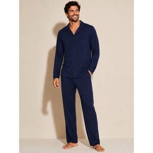 Cosabella Classic Men's Pajama Set Navy Long Sleeve & Pants Size S